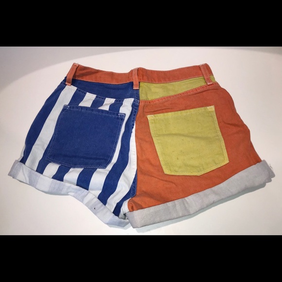 Colour blocking BDG Jean shorts. - Picture 2 of 2